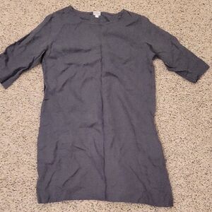 Linenfox Linen Dress Blue Gray Xsmall
